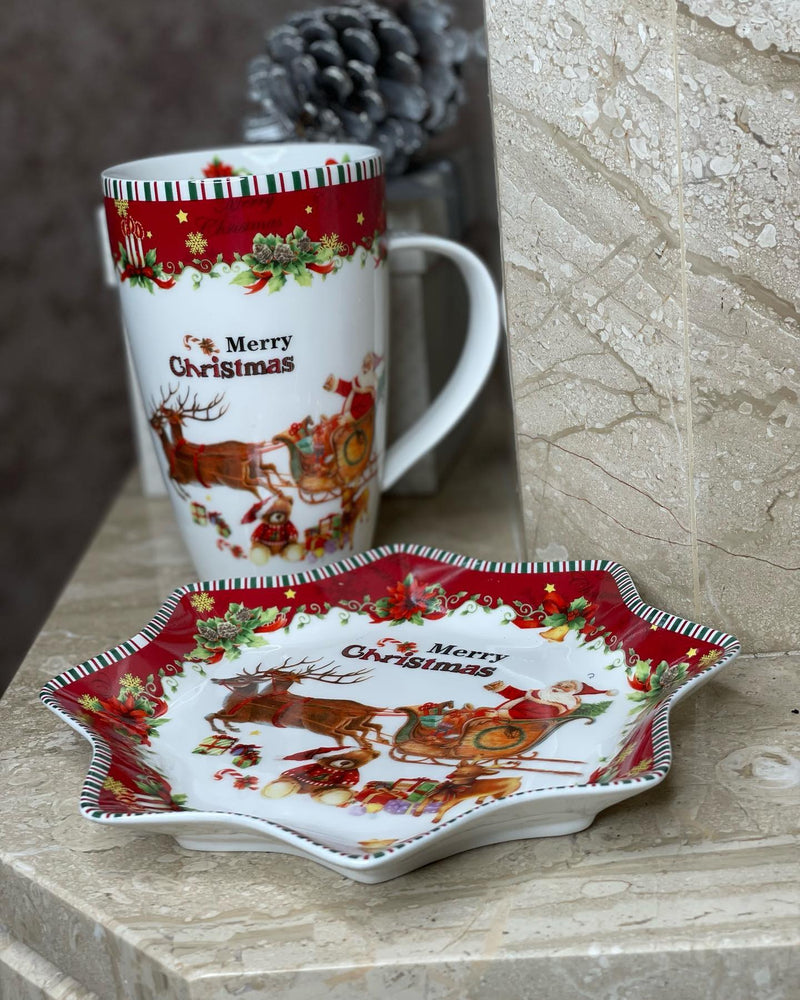 Kit Porcelana Natalina Mini – 3 Peças