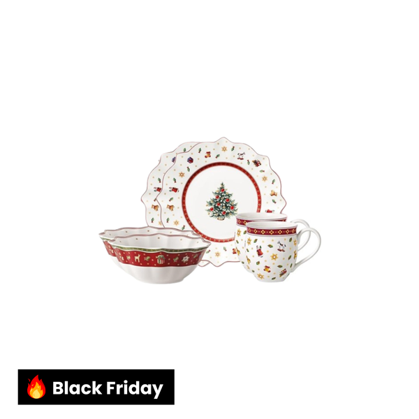 Kit Jantar Natalino Vermelho – 6 Peças