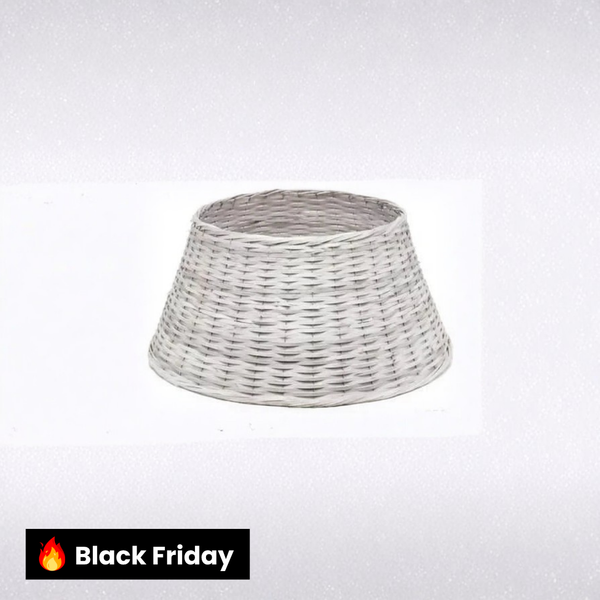 Saia De Árvore Natal Rigida Fibra Cinza 45x70cm